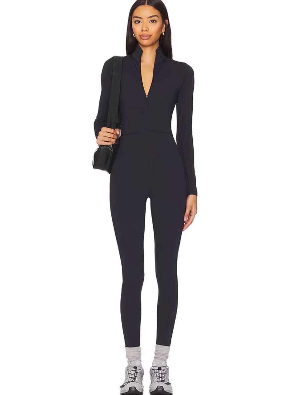 WarmWell Olivos Zip Up Jumpsuit in Black